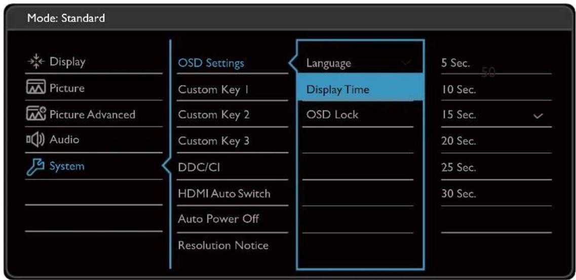 BENQ GW2470HL - System menu - 1