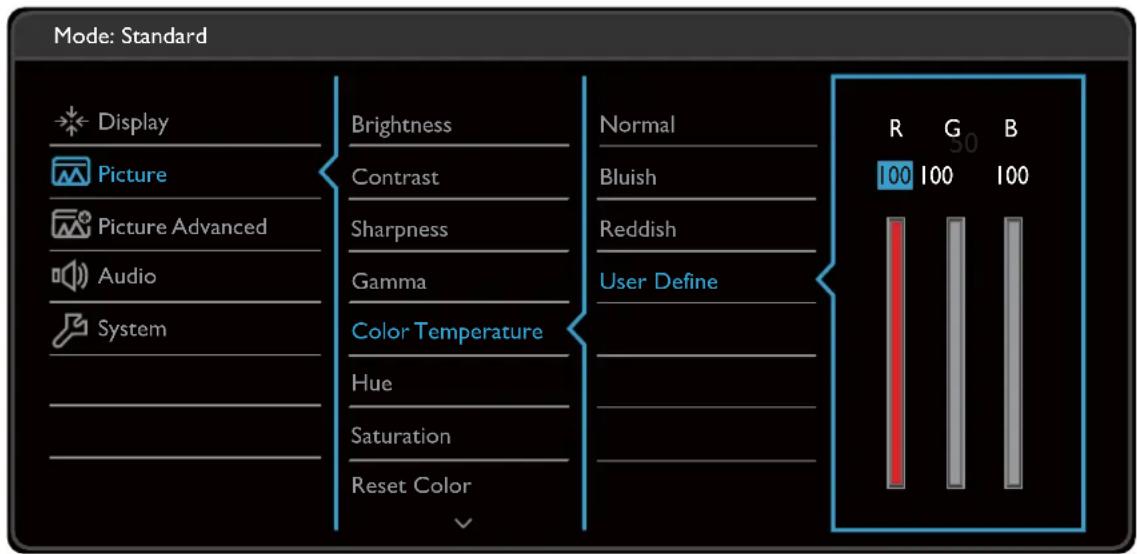 BENQ GW2470HL - Picture menu - 1