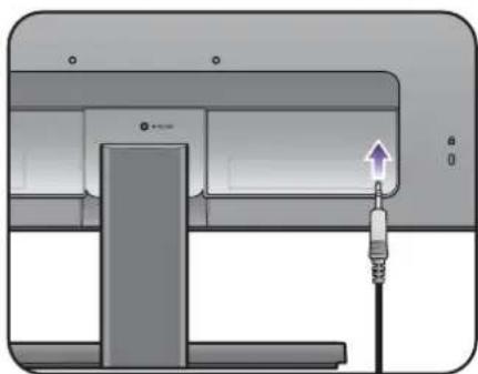 BENQ GW2470HL - Connect the headphone. - 4