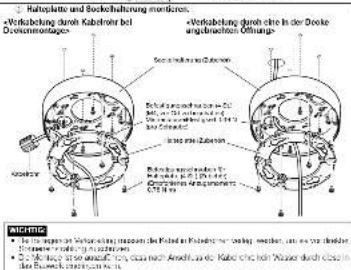 PANASONIC WV-X8570N - Schritt 1 Befestigen der Halterungen (Installieren Sie die Befestigungshalterung und die Sockelhalterung) "Es gibt 4 Verfahren: die Kurecen eine Dritte oder Varezu meraden - 3