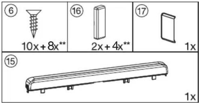 MIELE K 32222 i LI - - für die Montage der Möbeltür: - 1