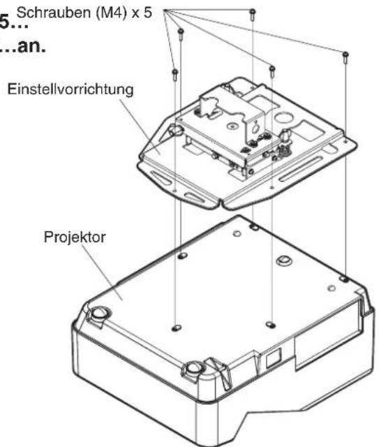 Schrauben (M4) x 5 Einstellvorrichtung Projektor ...an.