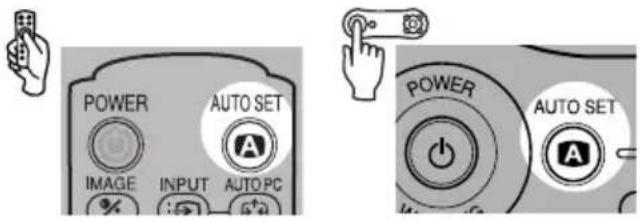 POWER AUTO SET A IMAGE INPUT AUTO PC POWER AUTO SET A