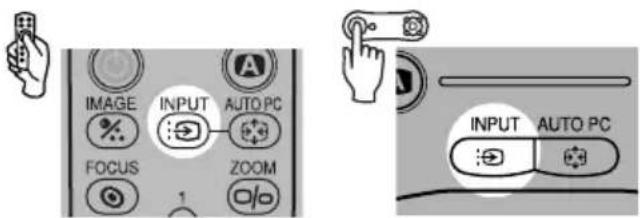 IMAGE INPUT AUTO PC % % FOCUS ZOOM 1 OUTPUT AUTO PC