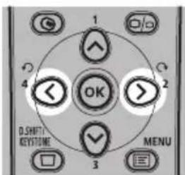 1 2 3 4 OK D:SHIFT KEYSTONE MENU