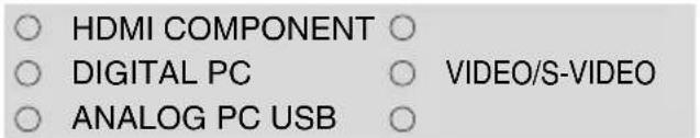 HDMI COMPONENT DIGITAL PC ANALOG PC USB VIDEO/S-VIDEO