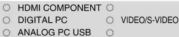 HDMI COMPONENT DIGITAL PC ANALOG PC USB VIDEO/S-VIDEO