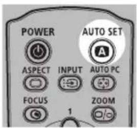 POWER AUTO SET ASPECT INPUT AUTO PC FOCUS 1 ZOOM