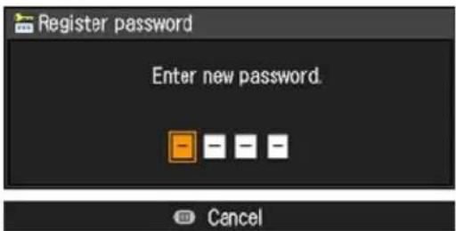 Register password Enter new password. Cancel