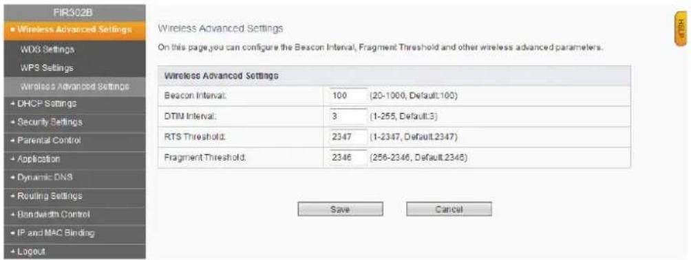 Phicomm FIR151B - Wireless Advanced Settings - 1