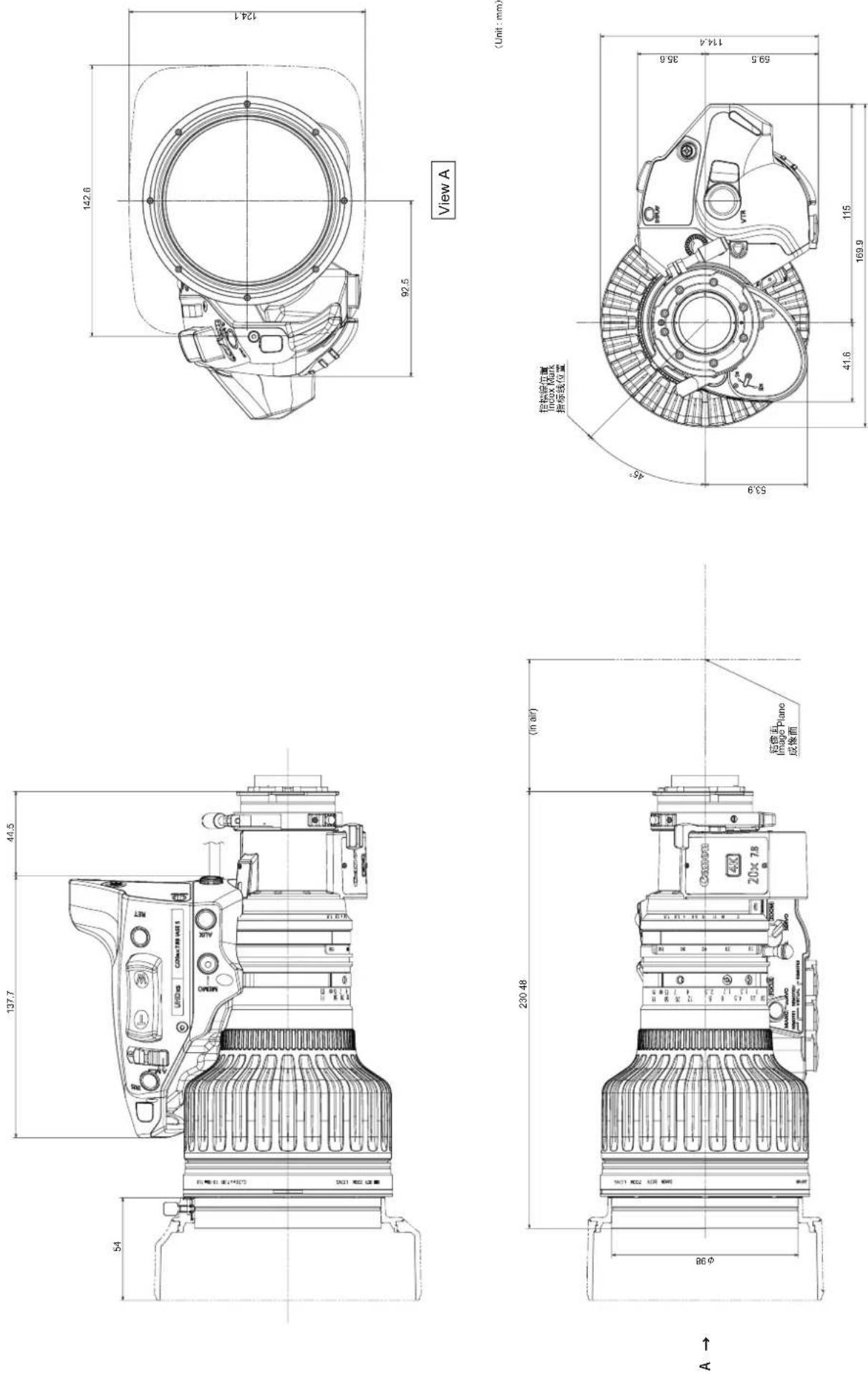 CANON CJ12ex4.3B Series - 外観図 EXTERNAL VIEW 外观图 - 2