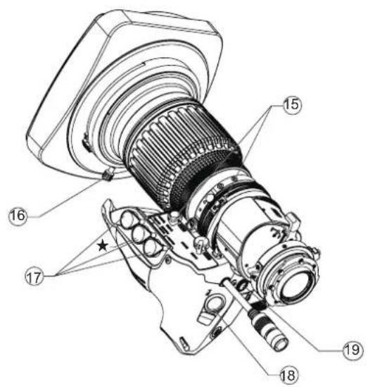 Technical diagram of a mechanical device with numbered components for identification