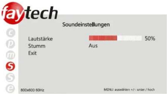 Faytech 8 inch - - Menü Einstellungen - 1