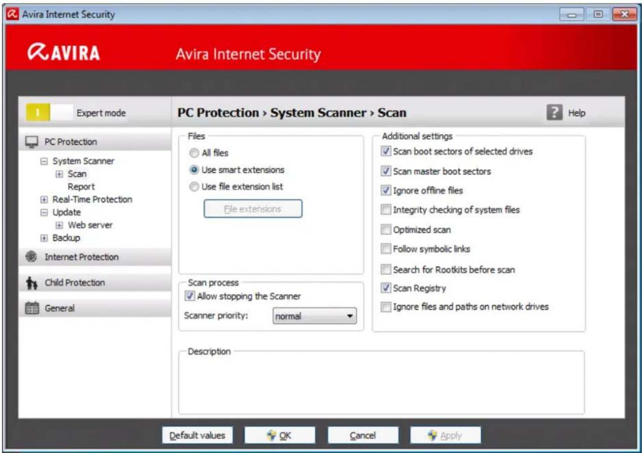 AVIRA Internet Security - Configuration - 1