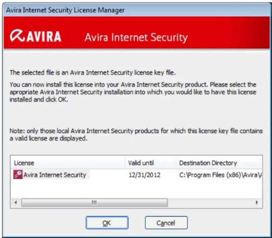 AVIRA Internet Security - Avira Internet Security License Manager - 1