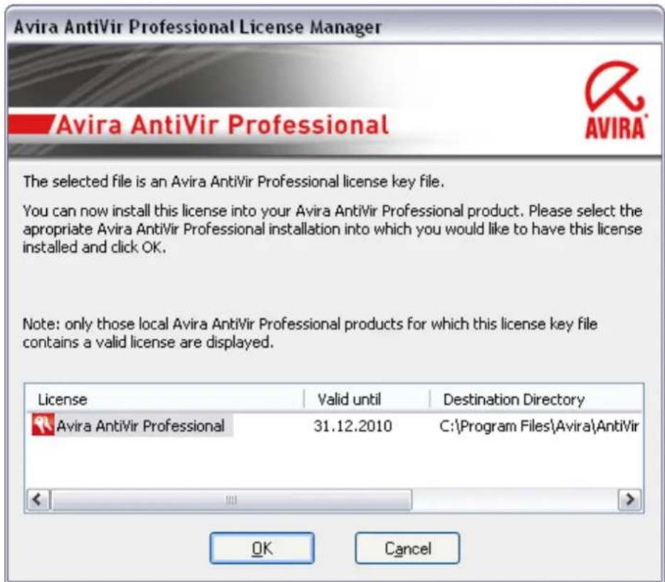 AVIRA AntiVir Professional - Avira AntiVir Professional License Manager - 1