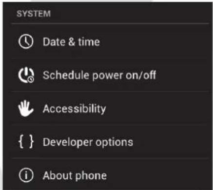 GOCLEVER FONE 570Q - Ustawienia systemowe - 5