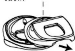Diagram of a mechanical component with a dashed line indicating a reference point (no text or symbols present)