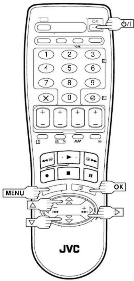 1 2 3 4 5 6 7 8 9 × 0 + + + + - - - - MENU OK JVC