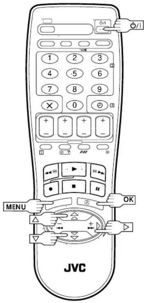 1 2 3 4 5 6 7 8 9 × 0 + + + - - - - MENU OK JVC