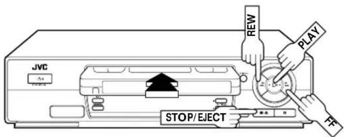 JVC 504 STOP/EJECT REW PLAY FR