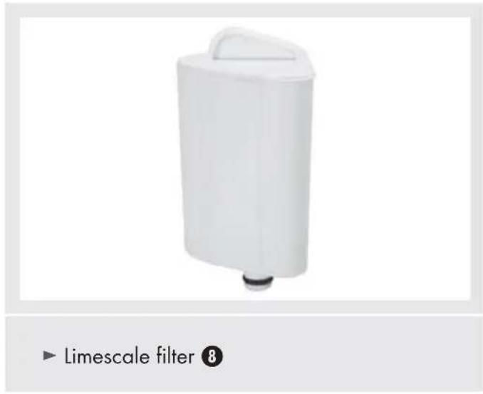 ▶ Limescale filter ⑧
