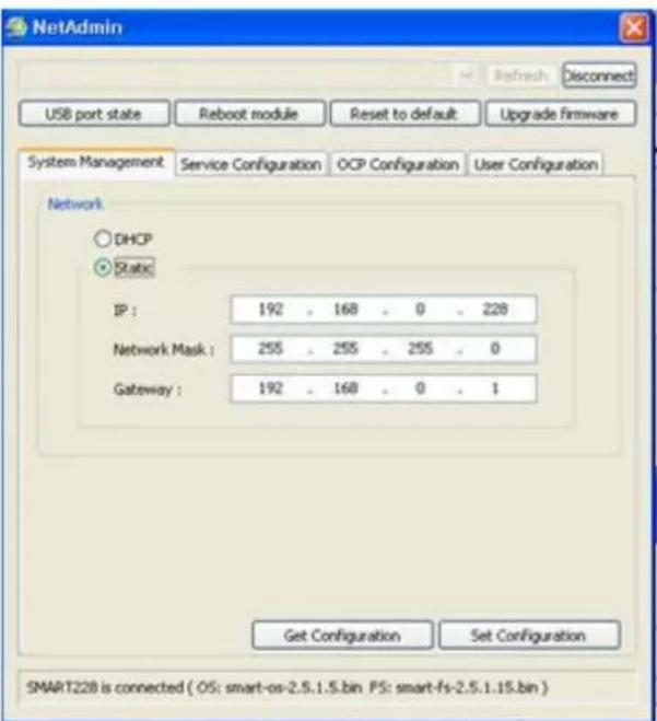 iDP SMART30-D - NetAdmin is run as the Pic74 after turning on SMART-50 network printer. - 5