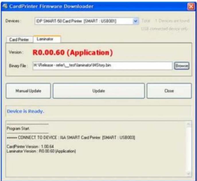 iDP SMART30-D - Laminator Firm-ware Upgrade. - 1