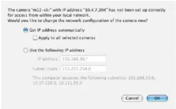 Mobotix Q25 - Reconfiguring Network Addresses of Cameras - 1