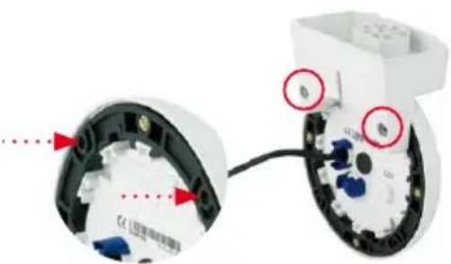 Mobotix Q25 - Converting to a wall mount (simulation of On-Wall set with 10 deg. tilt) - 2