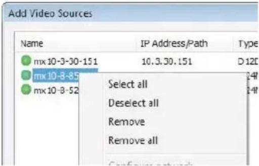 Mobotix Q25 - Editing The Video Source List - 1