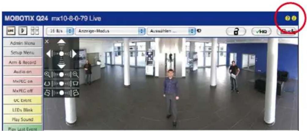 Mobotix Q25 - Online Help in the Browser - 1
