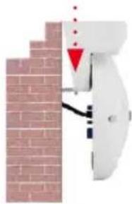 Mobotix Q25 - Converting to a wall mount (simulation of On-Wall set with 10 deg. tilt) - 5