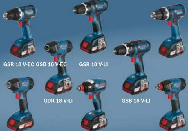 GSR 18 V-EC GSB 18 V-EC GSR 18 V-LI GDR 18 V-LI GSB 18 V-LI