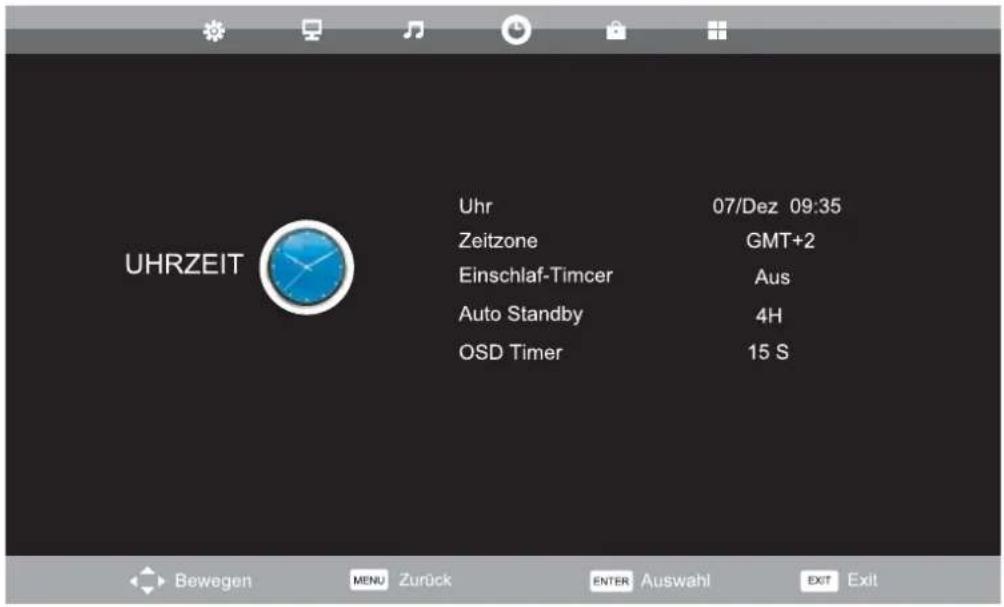 Tristan Auron LED50FullHD - ZEIT-MENÜ - 1