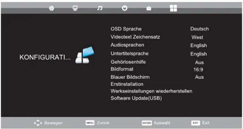 Tristan Auron LED50FullHD - SETUP-MENÜ - 1