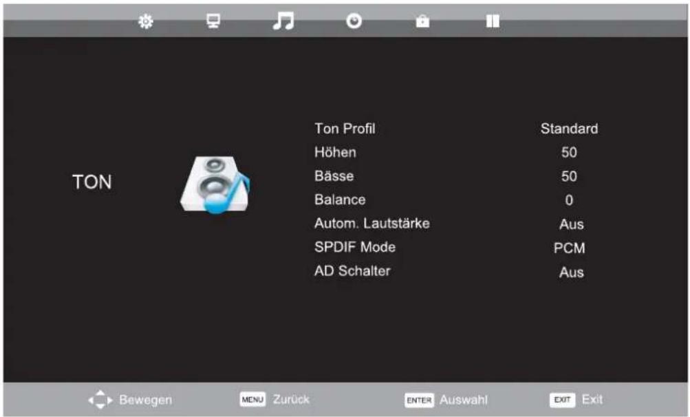 Tristan Auron LED50FullHD - SOUND-MENÜ - 1