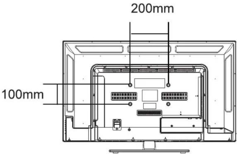 Tristan Auron LED50FullHD - Technische Daten für die Wandmontage - 1