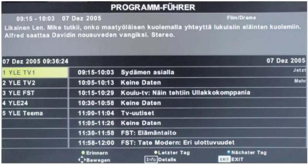 Tristan Auron LED50FullHD - Elektronische Programmzeitschrift (nur im DTV-Modus) - 1