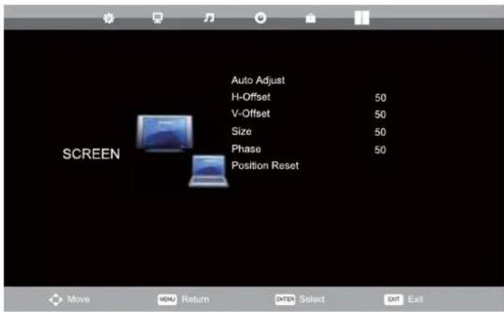 Tristan Auron LED40FullHD - BILDSCHIRM-MENÜ (IM PC-MODUS) - 1