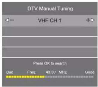 Tristan Auron LED40FullHD - Manuelle DTV-Sendersuche - 1
