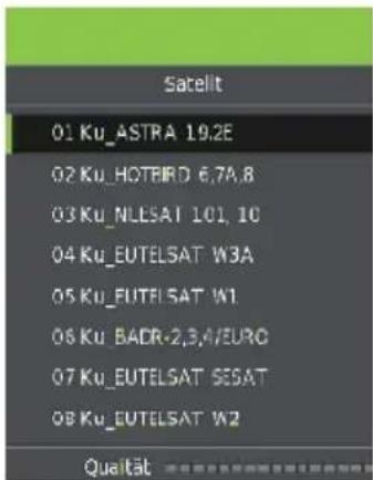 Tristan Auron LED65UltraHD - Satellitenliste - 1