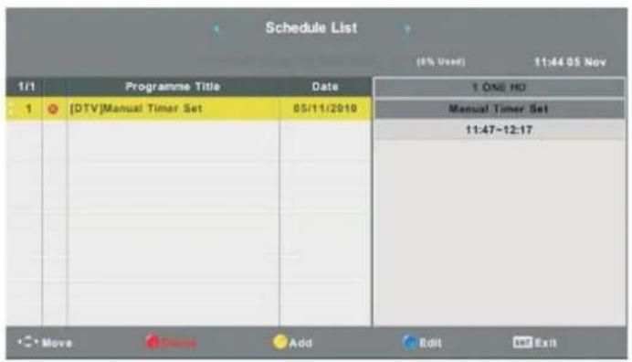Tristan Auron LED55UltraHD - Schedule List - 1