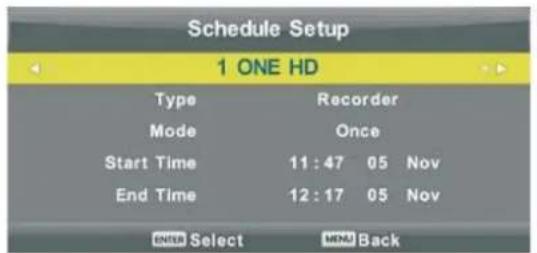 Tristan Auron LED55UltraHD - Schedule List - 2