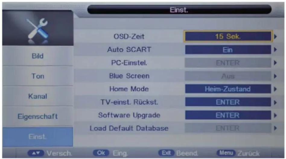 Tristan Auron LED24FullHD - Einst Menü - 1