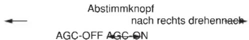 ALINCO DX-SR8E - Menü 10. Automatische AGC-S/AGC-F-Wahl - 2