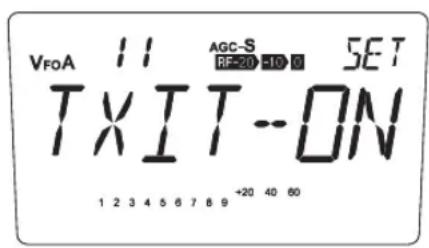 ALINCO DX-SR8E - Menü 11. TXIT-Funktion - 2