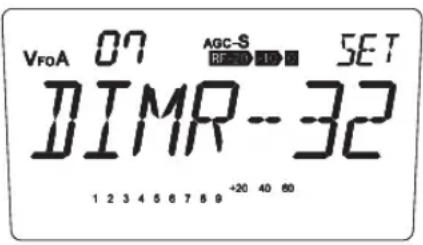 ALINCO DX-SR8E - Menü 07. Dimmer - 1