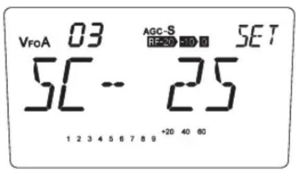 ALINCO DX-SR8E - Menü 03. Suchlauftimer - 1