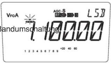 ALINCO DX-SR8E - Wahl des Amateurbandes - 2